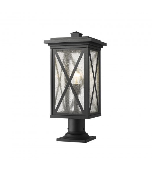 Z-Lite 583PHBR-533PM-BK Brookside Outdoor Pier Light